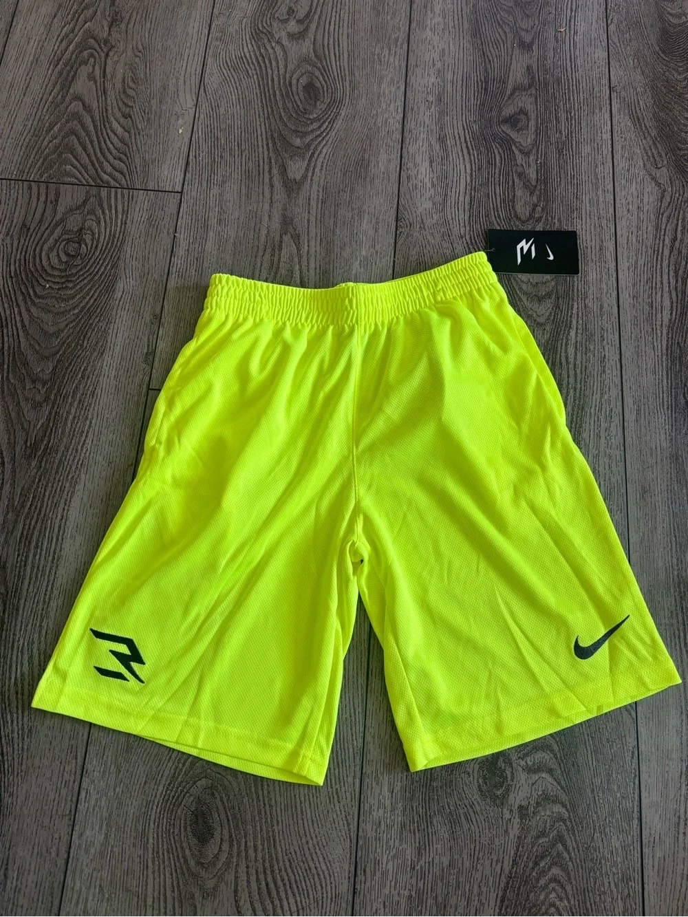 Nike boys Neon Yellow Performance Shorts